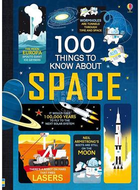 现货 太空知识100条 儿童科普读物 Usborne出版社 英文原版 100 Things to Know About Space 8+岁
