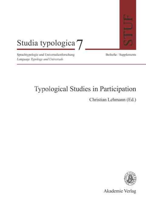 【预售 按需印刷】 Typological Studies in Participation