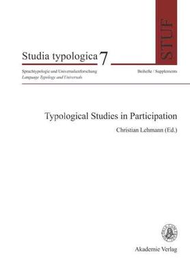 【预售 按需印刷】 Typological Studies in Participation