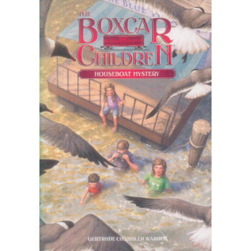 现货 【英文原版】The Boxcar Children 棚车少年12：Houseboat Mystery 船屋之谜 7-10岁