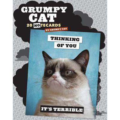 现货 英文原版 Grumpy Cat Notecards: 20 Notecards & Envelopes