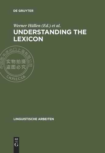 【预售 按需印刷】 Understanding the lexicon