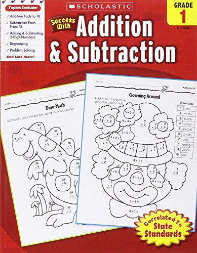 现货 Scholastic Success with Addition & Subtraction, Grade 1 第一级 加减法