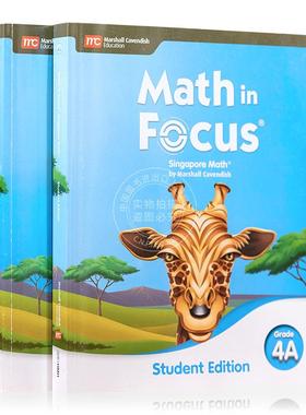 【中图原版】美版新加坡数学K级别MATHINFOCUS4A-4B2册新加坡MC教育出版集团
