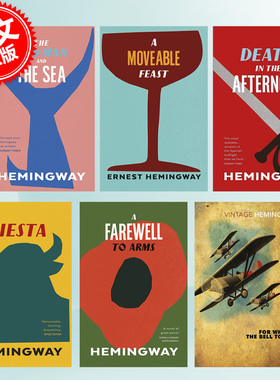 预售 海明威经典文学作品 6本套装 老人与海 英文原版 The Old Man and the Sea 海明威 Hemingway