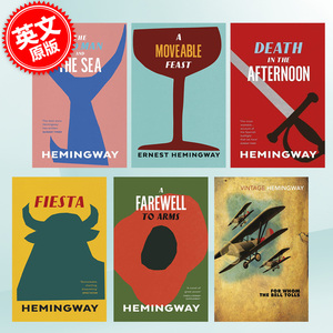 预售 海明威经典文学作品 6本套装 老人与海 英文原版 The Old Man and the Sea 海明威 Hemingway