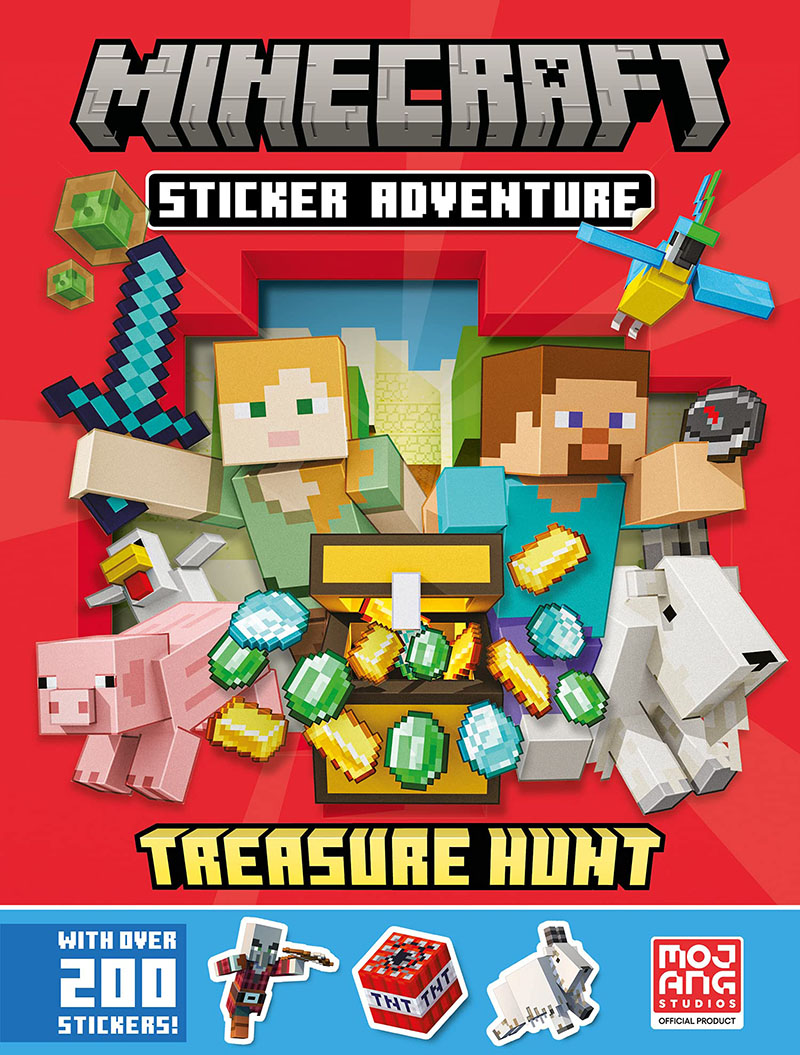 现货 我的世界 贴纸冒险书 宝藏猎人 英文原版 Minecraft Sticker Adventure: Treasure Hunt