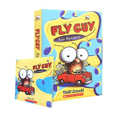 现货 苍蝇小子5册合集(含原装CD) 英文原版 Fly Guy Fun Readers 儿童启蒙 英语读物 初级绘本故事书 儿童初级桥梁章节书