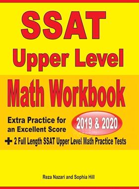 预售 按需印刷 SSAT Upper Level Math Workbook 2019 & 2020