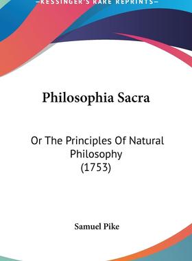预售 按需印刷 Philosophia Sacra
