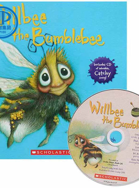 现货 Willbee the Bumblebee（附原版CD） 儿童绘本图画书
