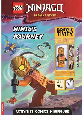 预售 乐高幻影忍者：忍者之旅互动游戏书（含Arin小人偶及配件）英文原版 LEGO NINJAGO: Ninja's Journey Activity Book 7-9岁