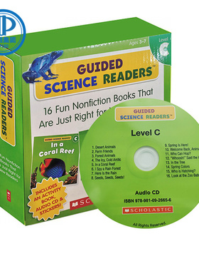 现货 英文原版 Scholastic Guided Science Readers Parent Pack Level C 17册盒装附CD+贴纸 绘本读物 3-7岁 科学指导型阅读小套