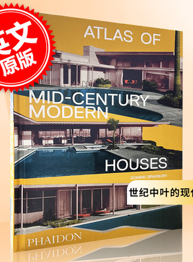世纪中叶的现代住宅图集 英文原版 Atlas of Mid-Century Modern Houses Classic format 建筑设计画册 马塞尔布鲁尔勒柯布西耶
