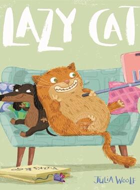 懒猫 儿童绘本故事书 Julia Woolf 英文原版 Lazy Cat