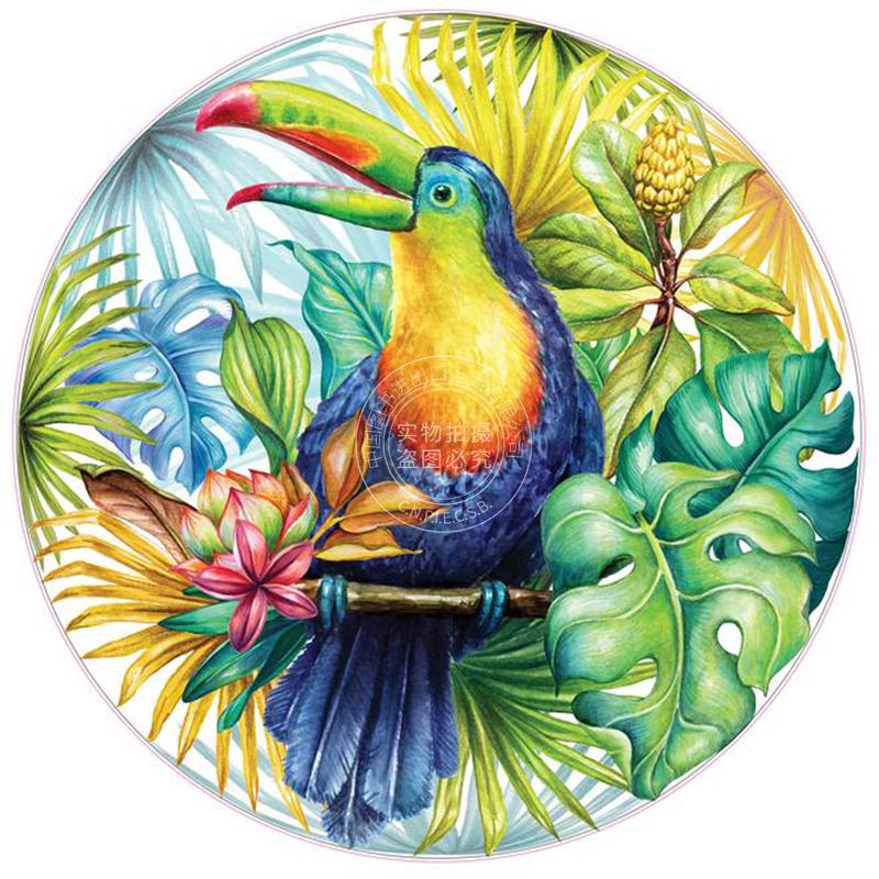 热带巨嘴鸟 1000片拼图 文创周边 Peter Pauper Press 英文原版  Tropical Toucan 1000 Piece Round Jigsaw Puzzle