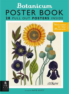 欢迎来到博物馆系列 植物博物馆海报 英文原版 Botanicum Poster Book