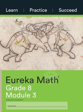 预售 按需印刷 Eureka Math Grade 8 Learn, Practice, Succeed Workbook #3 (Module 3)