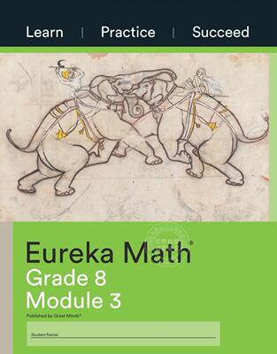 预售 按需印刷 Eureka Math Grade 8 Learn, Practice, Succeed Workbook #3 (Module 3)