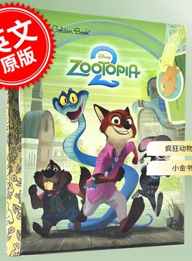 预售 迪士尼疯狂动物城2 小金书 动画电影周边书 儿童绘本故事书 英文原版 Disney Zootopia 2 Little Golden Book 2-5岁