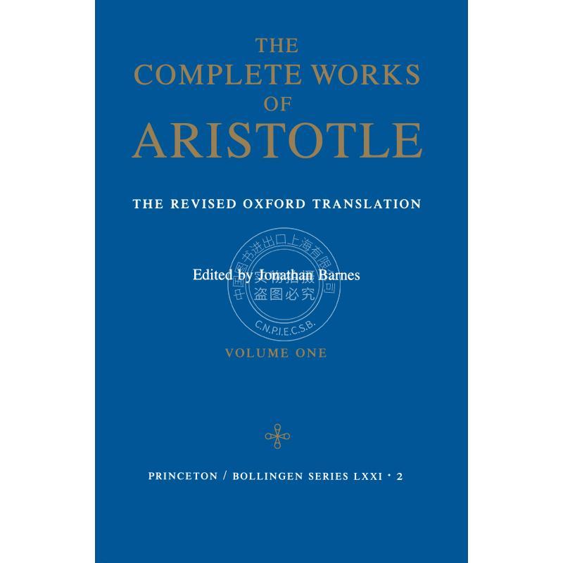 按需印刷 The Complete Works of Aristotle  Volume One亚里斯多德全集，第1卷 英文原版普林斯顿