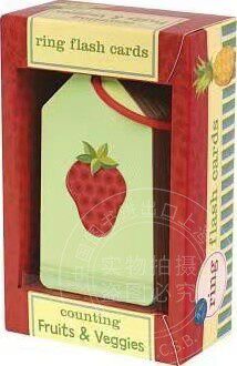 现货 Counting Fruits & Veggies Ring Flash Cards 数水果蔬菜卡片