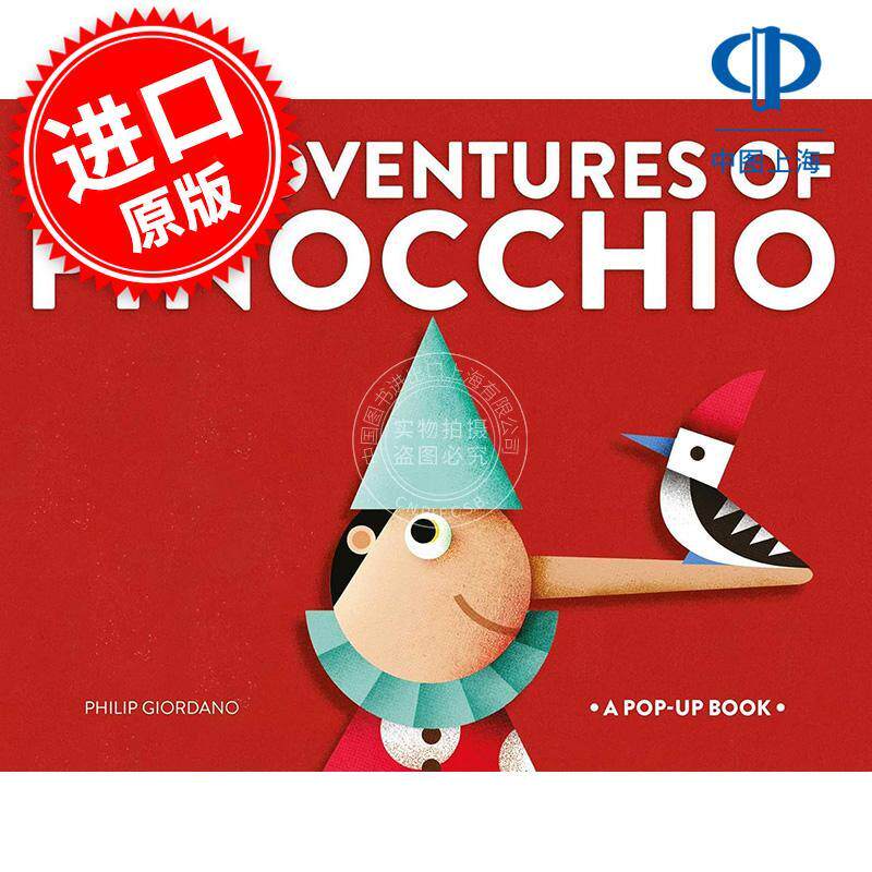 现货 木偶历险记立体书 儿童绘本故事书 英文原版 The Adventures of Pinocchio: A Pop-Up Book 3+岁