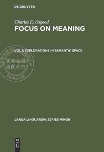 【预售 按需印刷】 Explorations in Semantic Space