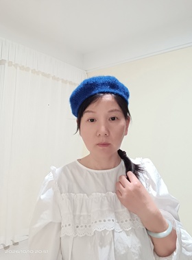 纯手工松鼠绒线女士贝雷帽2025秋冬时尚简约百搭休闲女士八角帽