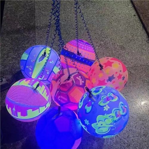 发光链子拍拍球充气弹力球摆地摊