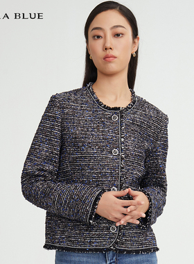 cara blue 喀啦 女上衣 女装时尚优雅百搭小香风KC223MWJ0226