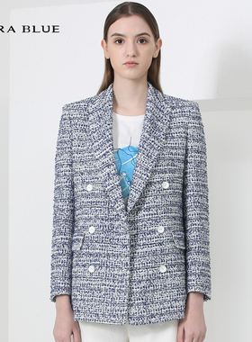 喀啦CARABLUE女装时尚新款韩版西服外套女上衣KB221MWJ0117