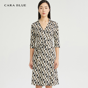 cara blue 喀啦 连衣裙 女装时尚简约优雅气质KC221MWO0117
