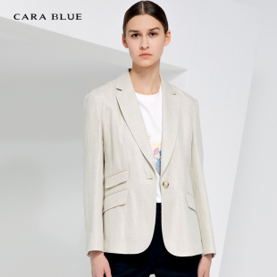 气质通勤简约修身 cara 上衣 喀啦 KB221MWJ0008 blue