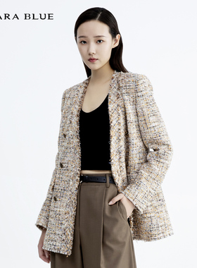 喀啦CARABLUE 气质百搭通勤简约女上衣 KB233MWJ0010