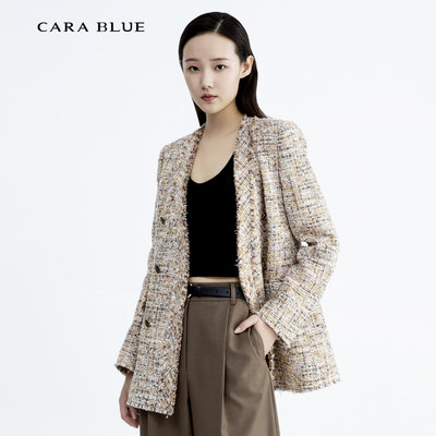 喀啦CARABLUE 气质百搭通勤简约女上衣 KB233MWJ0010