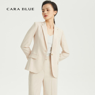 blue 正品 喀啦 上衣 通勤条纹KC211MWJ0214 西装 cara