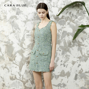 喀啦CARABLUE 气质修身百搭小香风连衣裙KB241MWO0001