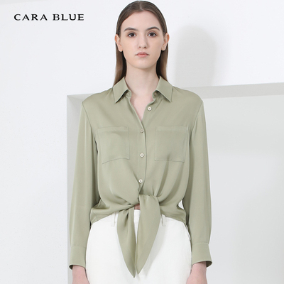cara blue 喀啦 衬衫 简约百搭修身通勤KB221MWB0321