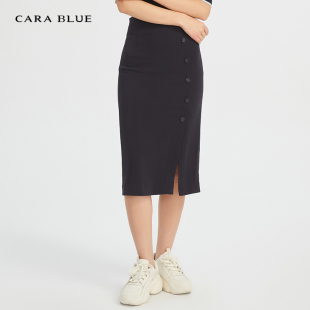 blue 时尚 喀啦 女装 简约百搭KB201MWS0275 半身裙 cara
