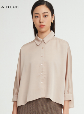 cara blue 喀啦 女上衣衬衫 女装时尚简约通勤百搭KC223MWB0014