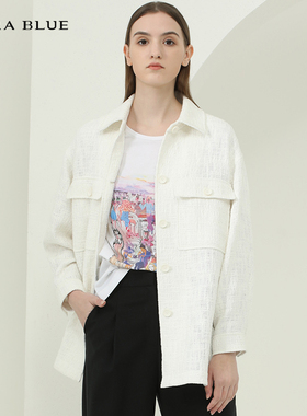 cara blue 喀啦 女士上衣 气质休闲百搭长袖KB221MWJ0005