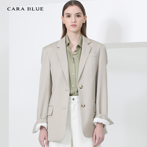 cara blue 喀啦 女西装上衣 气质修身简约通勤KB221MWJ0003