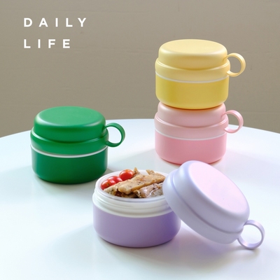 便携式圆形小饭盒汤杯