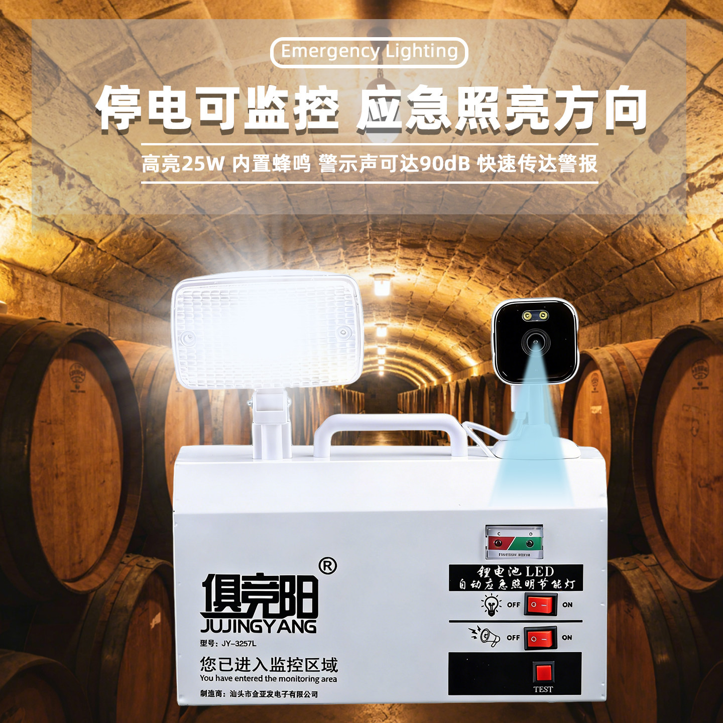 俱竞阳可手机远程监控摄像应急灯