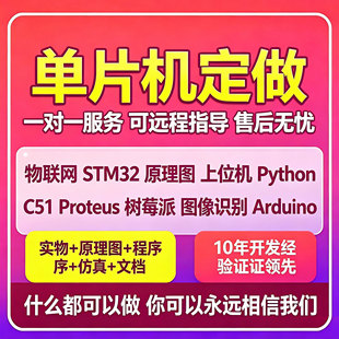 51单片机设计定做stm32程序代编物联网硬件arduino树莓派项目开发