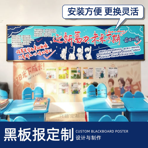 学校黑板报定制+班级黑板报+教室