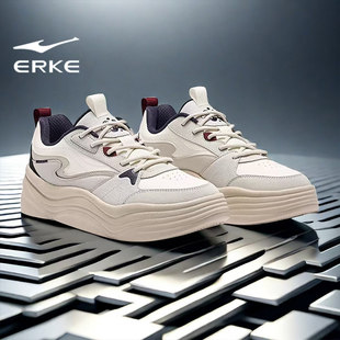 鸿星尔克男鞋2026春季新款厚底减震轻便运动鞋男款潮流休闲板鞋子