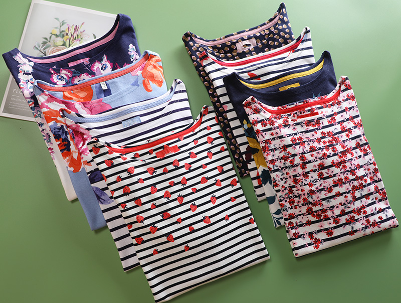 纯棉印花长袖T恤女英伦长袖花朵