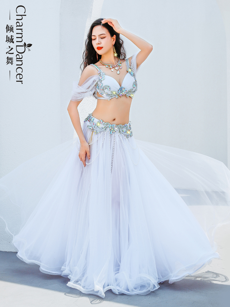 新款肚皮舞表演服仙气双层大摆裙
